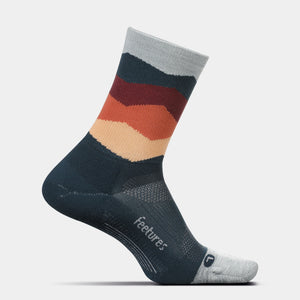 Elite Light Cushion Mini Crew Sock - Sunset Waves